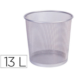 Papelera metalica q-connect...