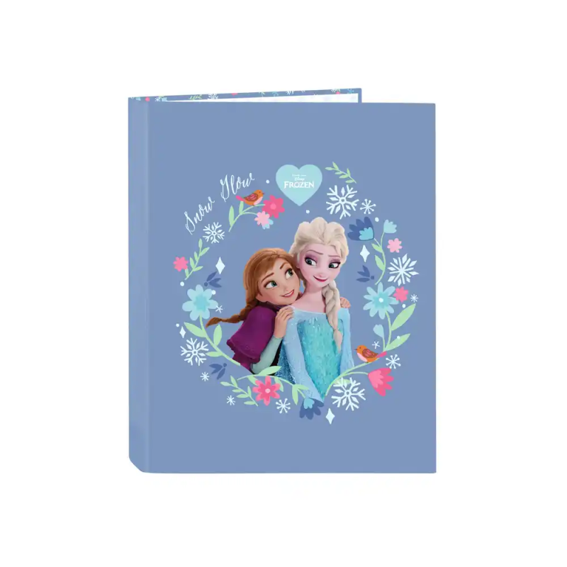 Carpeta carton folio 4 anillas mixtas safta frozen 330x265x40 mm