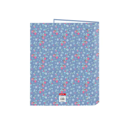 Carpeta carton folio 4 anillas mixtas safta frozen 330x265x40 mm