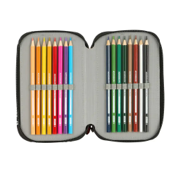 Plumier escolar safta triple cremallera 37 piezas f.c. barcelona 195x125x55 mm