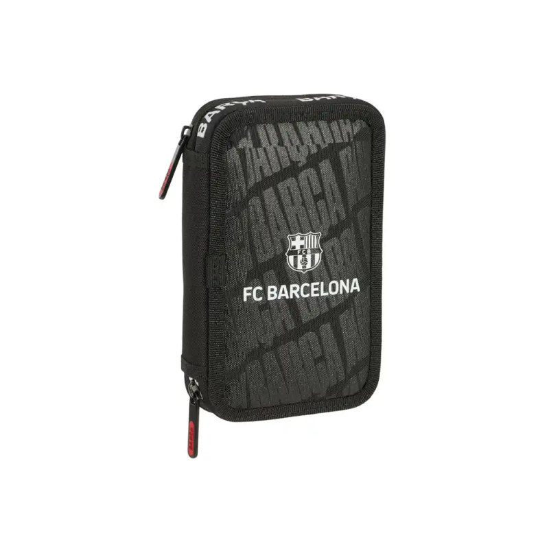 Plumier escolar safta doble cremallera pequeño 29 piezas f.c. barcelona 195x125x40 mm