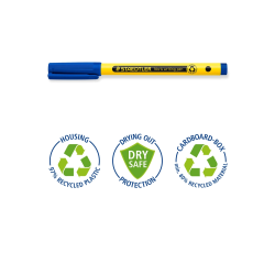 Rotulador staedtler noris writing pen 307 tinta base de agua punta fina trazo 0,6 mm azul