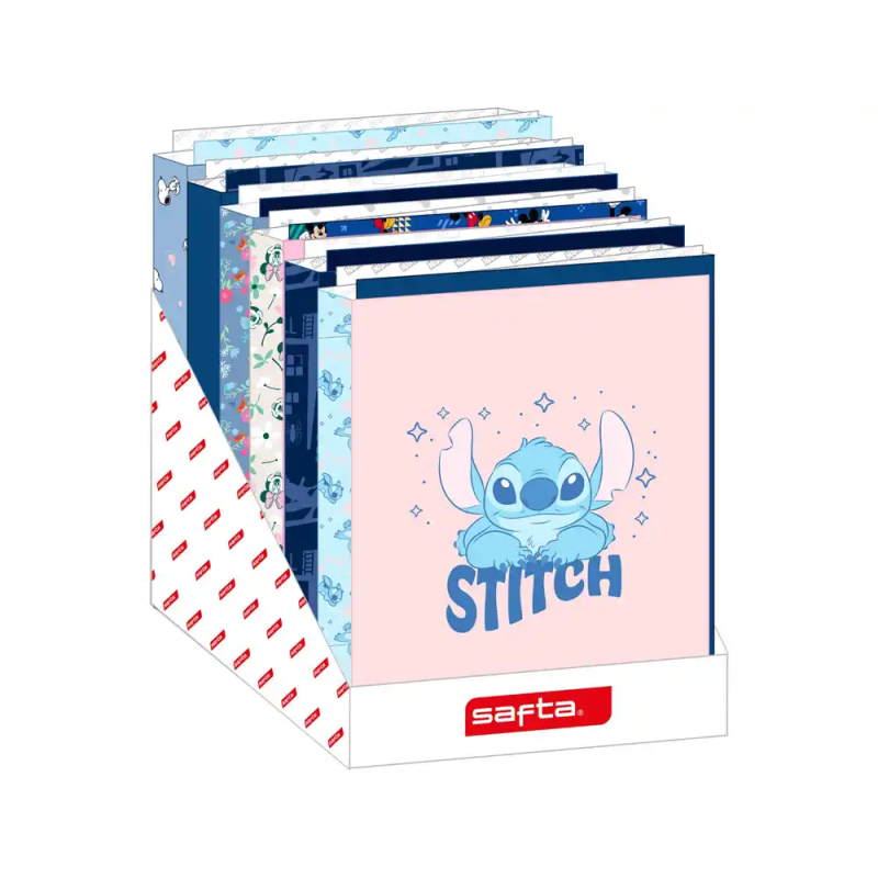 Carpeta carton folio 4 anillas mixtas safta expositor