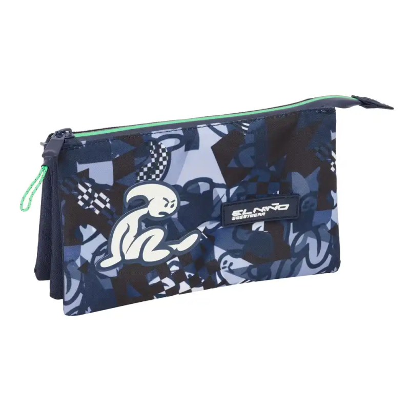 Bolso escolar portatodo safta triple el niño navy 120x220x30 mm