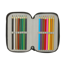 Plumier escolar safta triple cremallera 37 piezas dragon ball 195x125x55 mm