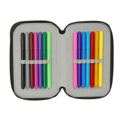 Plumier escolar safta triple cremallera 37 piezas dragon ball 195x125x55 mm