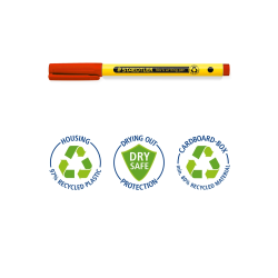 Rotulador staedtler noris writing pen 307 tinta base de agua punta fina trazo 0,6 mm rojo