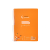 Cuaderno espiral liderpapel a5 pautaguia tapa plastico 80h 90gr cuadro pautado 3mm color naranja
