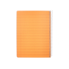 Cuaderno espiral liderpapel a5 pautaguia tapa plastico 80h 90gr cuadro pautado 3mm color naranja