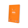 Cuaderno espiral liderpapel a5 pautaguia tapa plastico 80h 90gr cuadro pautado 3mm color naranja