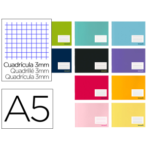 Libreta liderpapel write a5 apaisada 32h 60gr cuadro 3 mm con margen