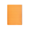 Cuaderno espiral liderpapel a5 pautaguia tapa plastico 80h 90gr cuadro pautado 4mm color naranja