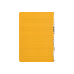 Cuaderno espiral liderpapel a4 pautaguia tapa plastico 80h 90gr cuadro pautado 4mm con margen color amarillo