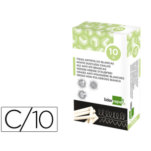 Tiza blanca antipolvo...