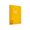 Cuaderno espiral liderpapel a4 pautaguia tapa plastico 80h 90gr cuadro pautado 4mm con margen color amarillo
