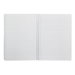 Cuaderno espiral liderpapel a4 pautaguia tapa plastico 80h 90gr cuadro pautado 4mm con margen color amarillo