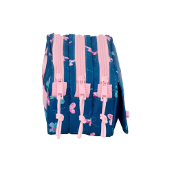 Bolso escolar portatodo safta triple big blackfit8 mariposas 100x215x80 mm
