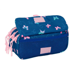 Bolso escolar portatodo safta triple big blackfit8 mariposas 100x215x80 mm