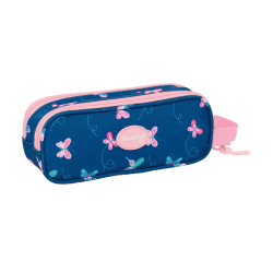 Bolso escolar portatodo safta doble blackfit8 mariposas 80x210x60 mm