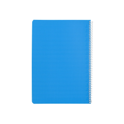 Cuaderno espiral liderpapel a4 pautaguia tapa plastico 80h 90gr cuadro pautado 4mm con margen color azul