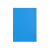 Cuaderno espiral liderpapel a4 pautaguia tapa plastico 80h 90gr cuadro pautado 4mm con margen color azul