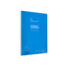 Cuaderno espiral liderpapel a4 pautaguia tapa plastico 80h 90gr cuadro pautado 4mm con margen color azul