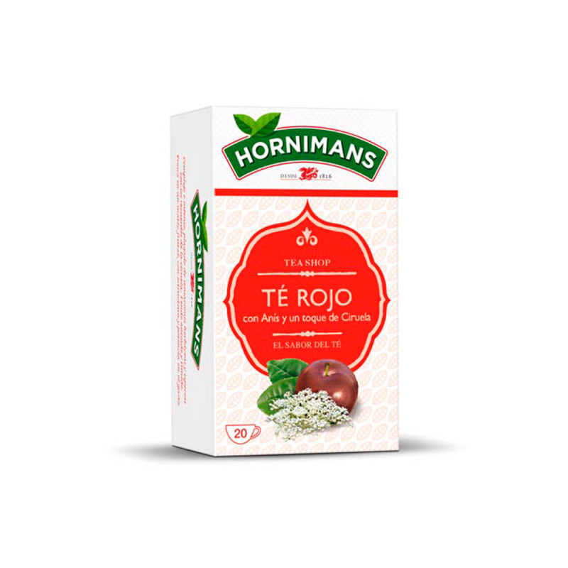 Te rojo hornimans con anis y toque de ciruela caja de 20 bolsitas