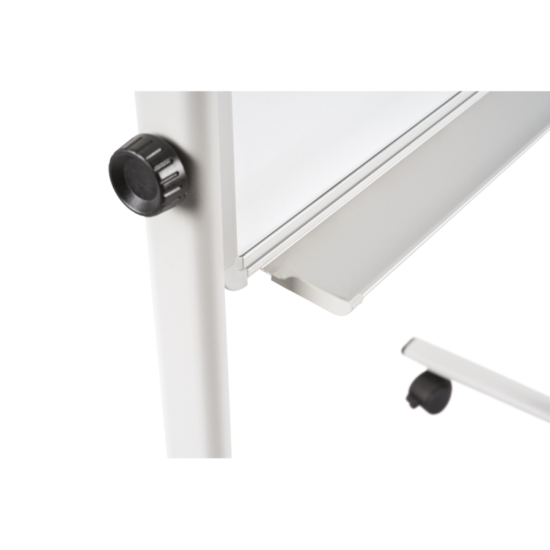 Pizarra blanca bi-office mobile magnetica doble cara flipchart ajustable en altura 700x1200 mm