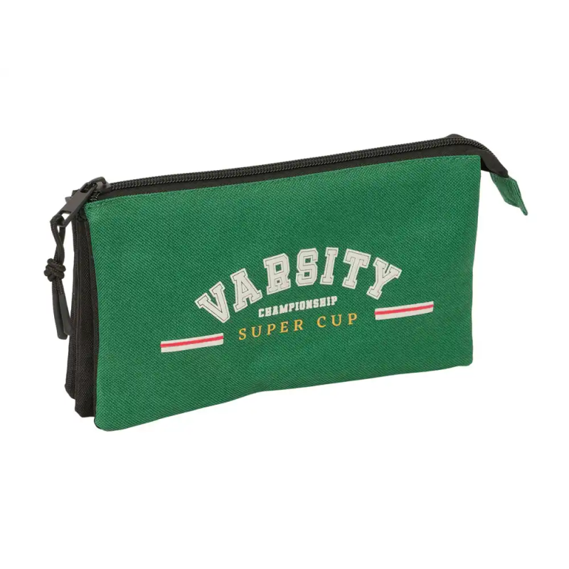 Bolso escolar portatodo safta triple blackfit chico varsity 120x220x30 mm