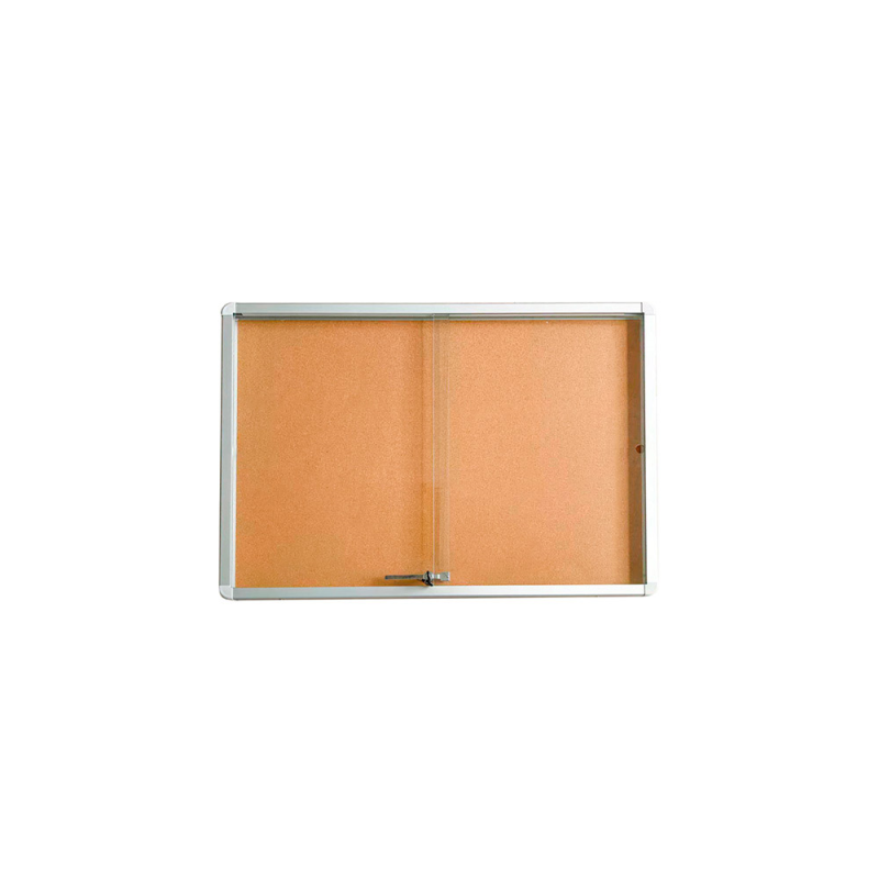 Vitrina de anuncio rocada corcho puerta corredera 8xa4