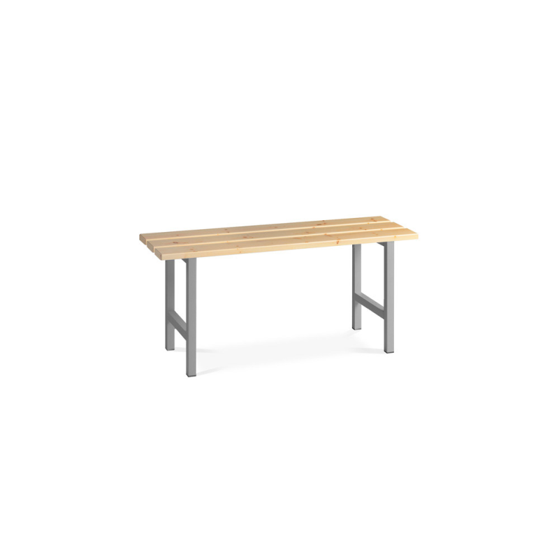 Banco de madera estructura acero y listones de pino barniz 2000 mm