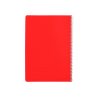 Cuaderno espiral liderpapel a4 pautaguia tapa plastico 80h 90gr cuadro pautado 4mm con margen color rojo