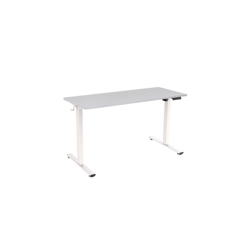 Mesa regulable rocada e-table eco regulable en altura electrica estructura metalica blanco/gris 160x80 cm