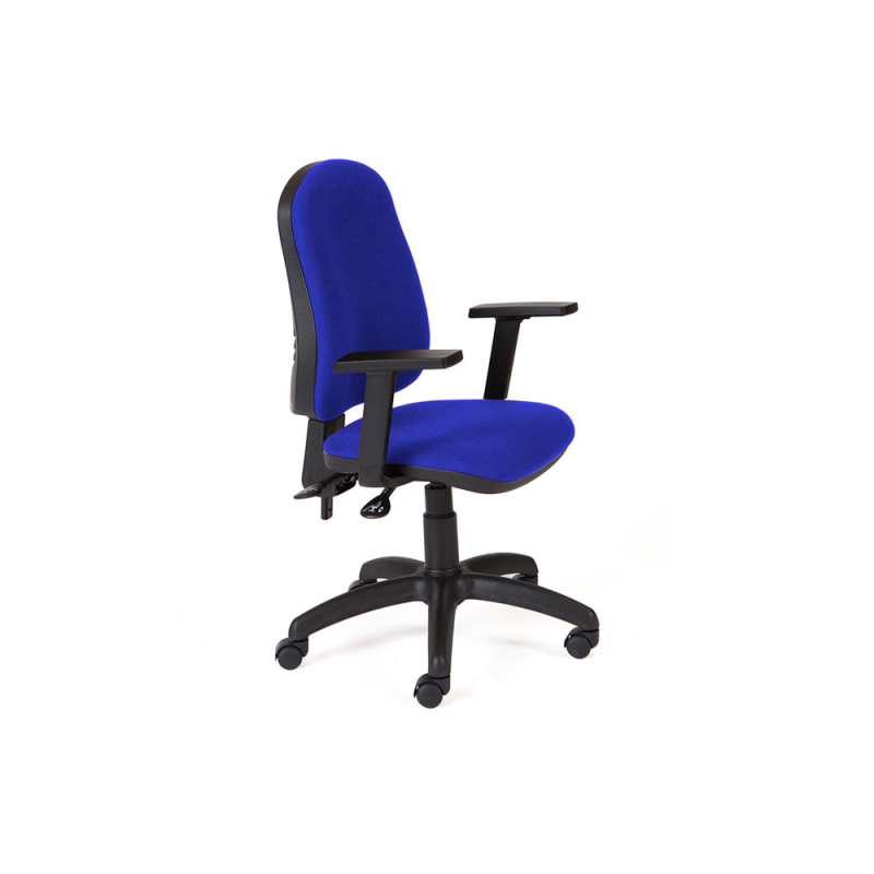 Silla rocada direccion sistema asincro con brazos color azul