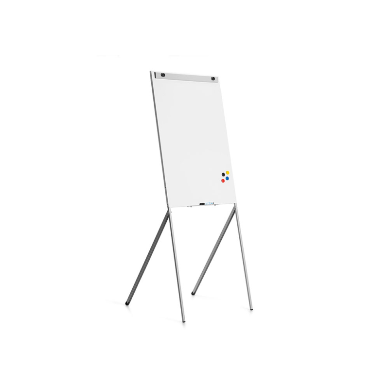 Pizarra blanca rocada para conferencias lacada magnetica metalica con brazo extensible lateral para 2 hojas 68x104 cm