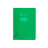 Cuaderno espiral liderpapel a4 pautaguia tapa plastico 80h 90gr cuadro pautado 4mm con margen color verde
