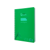 Cuaderno espiral liderpapel a4 pautaguia tapa plastico 80h 90gr cuadro pautado 4mm con margen color verde