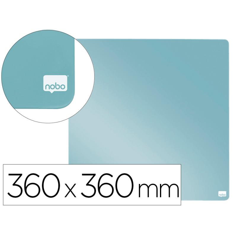 Pizarra nobo magnetica para el hogar color gris 360x360 mm