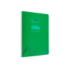 Cuaderno espiral liderpapel a4 pautaguia tapa plastico 80h 90gr cuadro pautado 4mm con margen color verde
