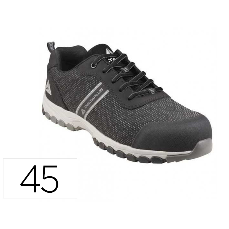 Zapato de seguridad deltaplus boston deportivo poliester con refuerzo tpu suela sellada negro talla 45