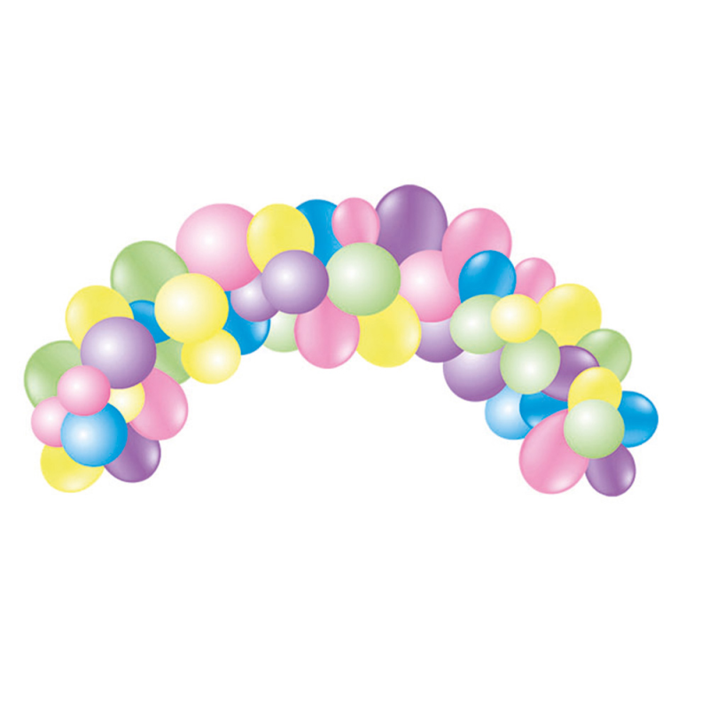 Globo 100% latex biodegradable guinarlda arco light 55 unidades colores pastel