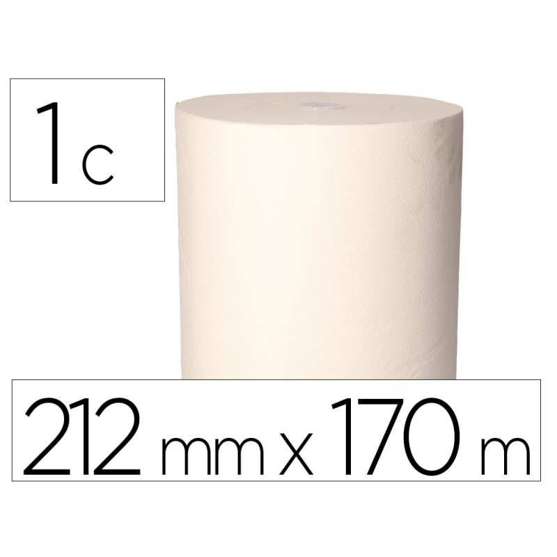 Papel secamanos bunzl greensou urce 1 capa celulosa blanca 212mm x 170mt paquete de 6 con sistema autocorte