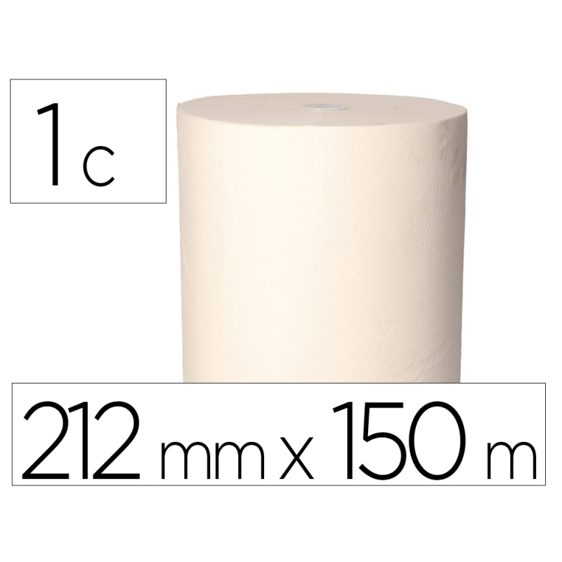 Papel secamanos bunzl greensource 2 capas celulosa blanca 212 mm x 150 mt con sistema autocorte paquete de