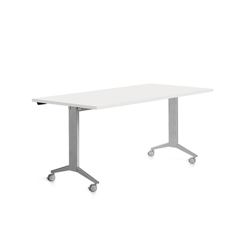 Mesa rocada 2002fd04 con tablero abatible color gris/blanco 160x80 cm