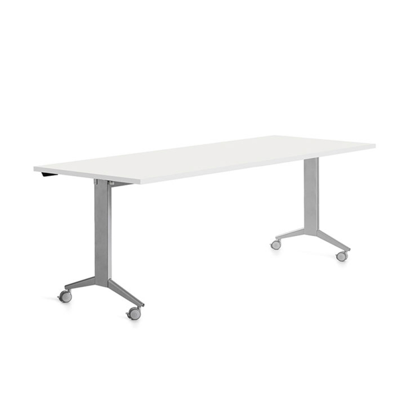 Mesa rocada 2003fd04 con tablero abatible color gris/blanco 180x80 cm