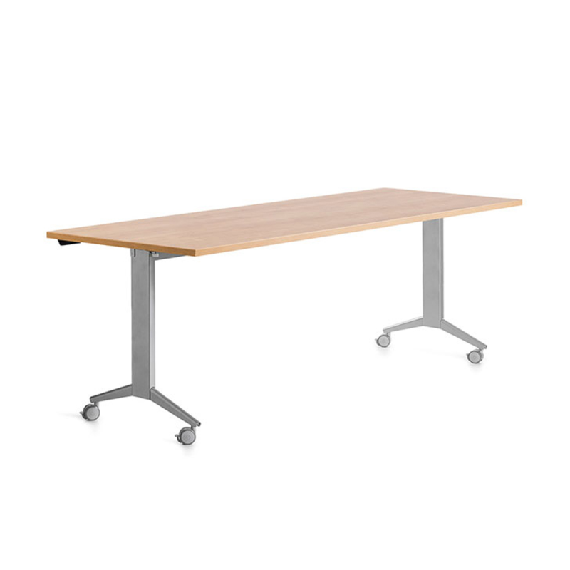 Mesa rocada 2003fd08 con tablero abatible color gris/roble 180x80 cm