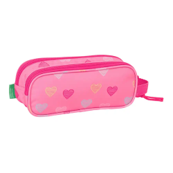 Bolso escolar portatodo safta doble benetton heart 80x210x60 mm