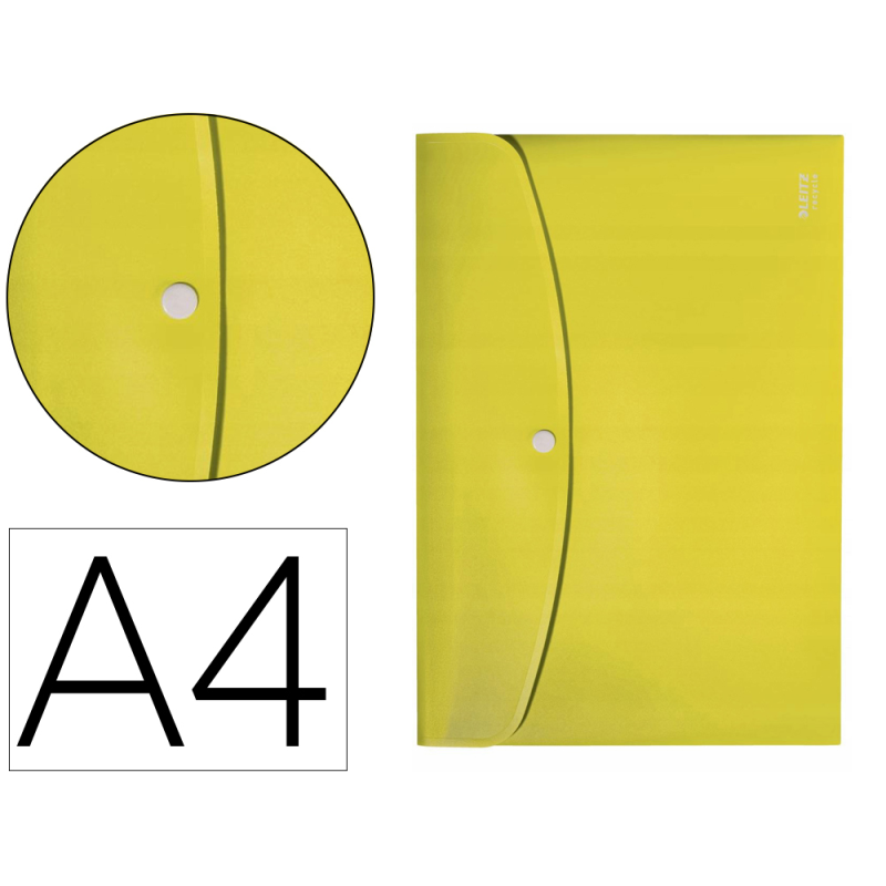 Carpeta leitz recycle portadocumentos broche din a4 polipropileno amarillo