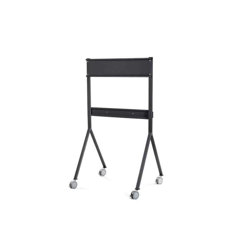 Soporte movil rocada para monitores interactivos 65/' a 86/' estructura tubo acero 4 ruedas con freno 750x650x1800