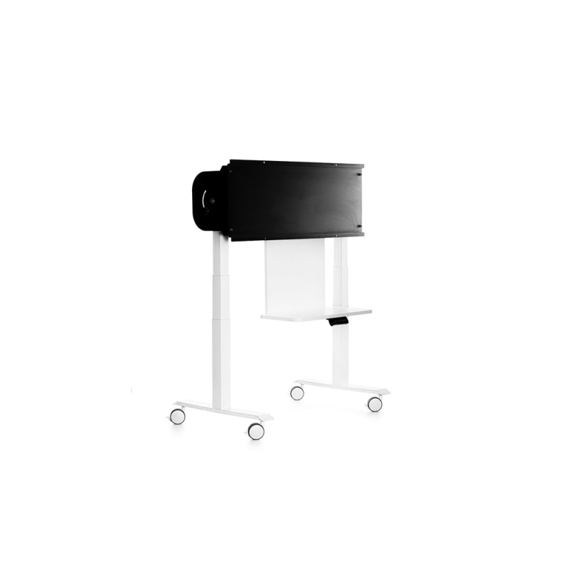 Soporte movil rocada para monitores interactivos 65/' a 86/' estructura tubo acero 4 ruedas con freno